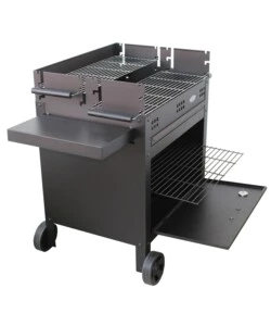 BARBECUE A LEGNA E CARBONE "ETNA V20" CON FORNO PIZZA, 120X60X92 CM