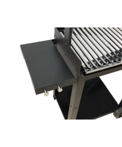 BARBECUE A LEGNA E CARBONE  "MONTEVIDEO" CON GRIGLIA REGOLABILE DA MANIGLIA E CATENA, 57,5X40X113 CM