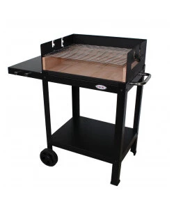 BARBECUE A LEGNA E CARBONE "MENORCA" CON GRIGLIA REGOLABILE A 3 POSIZIONI, 99X56X67 CM