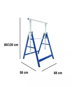CAVALLETTO DA LAVORO EASY SYSTEM CON PORTATA MASSIMA 200 KG 68X58XH80/130 CM