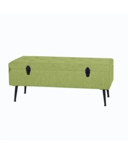 PANCHINA CONTENITORE BELLAHOME "LISA" IN TESSUTO VERDE, 102X44X40 CM