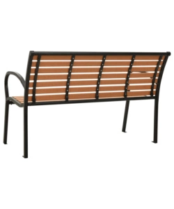 PANCHINA DA ESTERNO CON BRACCIOLI EUROGARDEN IN METALLO EFFETTO LEGNO 125X60X80 CM