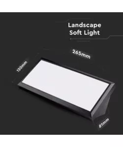 LAMPADA LED DA ESTERNO A MURO ANGOLARE NERO, 12 W 3000 K