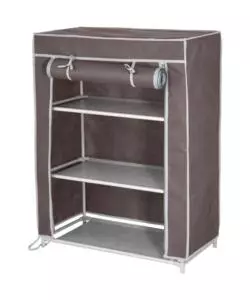 SCARPIERA MARRONE CON 3 RIPIANI, 61X30X80 CM