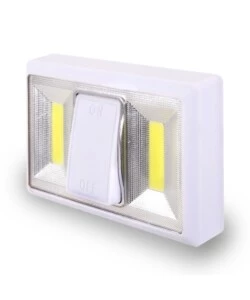 INTERRUTTORE LUMINOSO A PILE VELAMP COLORE BIANCO, 200X20X152 MM