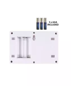 INTERRUTTORE LUMINOSO A PILE VELAMP COLORE BIANCO, 200X20X152 MM