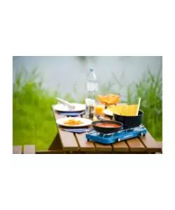 FORNELLO A GAS "BASE CAMP" CON 2 FUOCHI, 43X24X8 CM - CAMPINGAZ