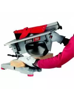 TRONCATRICE PER LEGNO E ALLUMINIO "733"  CON MOTORE AD INDUZIONE E DIAMETRO LAMA 254 MM, 1300 W - FEMI