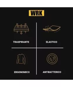 6 PAIA CALZA CORTA DA LAVORO ANTI-INFORTUNISTICA "WRK01" COLORE NERO, TG 39/42 - WRK