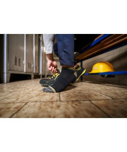 9 PAIA CALZA FANTASMINO DA LAVORO ANTI-INFORTUNISTICA "WRK03" COLORE NERO, TG 43/46 - WRK
