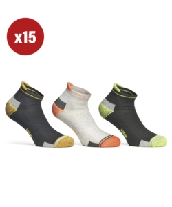 15 PAIA CALZA CORTISSIMA DA LAVORO ANTI-INFORTUNISTICA "WRK04" COLORE FLUO, TG 43/46 - WRK
