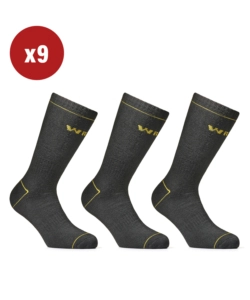 9 PAIA CALZA CORTA INVERNALE DA LAVORO ANTI-INFORTUNISTICA "WRK06" COLORE NERO, TG 39/42 - WRK