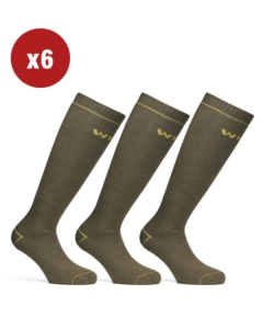 6 PAIA CALZA CORTA INVERNALE DA LAVORO ANTI-INFORTUNISTICA "WRK06" COLORE VERDE MILITARE, TG 39/42 - WRK
