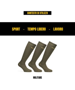 15 PAIA CALZA LUNGA INVERNALE DA LAVORO ANTI-INFORTUNISTICA "WRK08" COLORE VERDE MILITARE, TG 39/42 - WRK