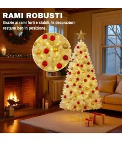 ALBERO DI NATALE ARTIFICIALE XMAS JOY "NEVE" BIANCO 150 CM