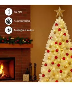 ALBERO DI NATALE ARTIFICIALE XMAS JOY "NEVE" BIANCO 150 CM
