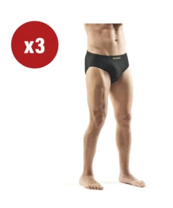 3 PEZZI SLIP UOMO TECNICO "WRK201" IN FIBRA DRYARN COLORE NERO, TG S/M - WRK