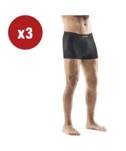 3 PEZZI BOXER UOMO TECNICO "WRK202" IN FIBRA DRYARN COLORE NERO, TG L/XL - WRK