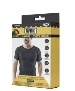 3 PEZZI T-SHIRT UOMO TECNICA "WRK301" COLORE NERO, TG L/XL - WRK