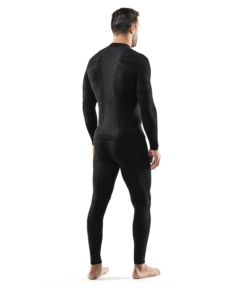 3 PEZZI MAGLIA TECNICA "WRK302" NERA CON COLLO A LUPETTO, TG S/M - WRK