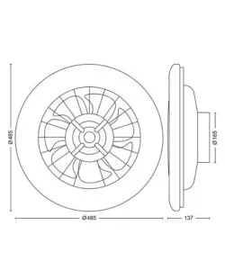 LAMPADA VENTILATORE A LED PHILIPS 6500 K