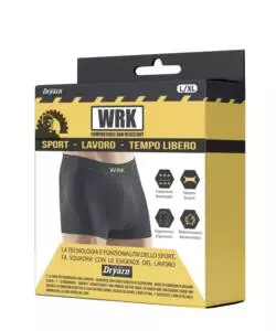 1 PEZZO BOXER UOMO TECNICO "WRK202" IN FIBRA DRYARN COLORE NERO, TG XXL - WRK