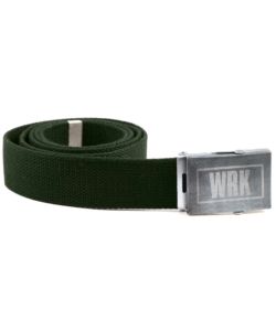 1 PEZZO CINTURA DA LAVORO "WRK104" CON FIBBIA IN ACCIAIO COLORE VERDE MILITARE, TG UNICA