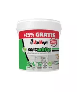 PITTURA MURALE TRASPIRANTE MAX MEYER "SOFT WHITE" BIANCO 5 LT
