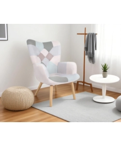 POLTRONA BELLAHOME "PATCH" CON BRACCIOLI MULTICOLORE 68X76X98 CM