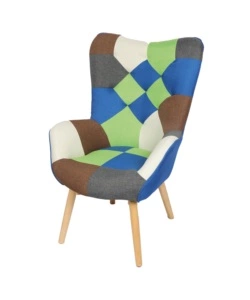 POLTRONA BELLAHOME "PATCH" CON BRACCIOLI, 68X76X98 CM