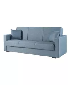 DIVANO LETTO "AFRODITE" 3 POSTI IN TESSUTO GRIGIO-BLU 212X80X87 CM