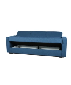 DIVANO LETTO "AFRODITE" 3 POSTI IN TESSUTO BLU 212X80X87 CM