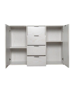 MADIA 2 ANTE E 4 CASSETTI BELLAHOME "KRISTY" BIANCO VENATO 116X35X80 CM