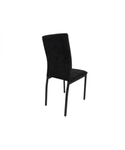 Set pranzo BellaHome "Minorca" nero con tavolo estensibile in vetro 4 sedute