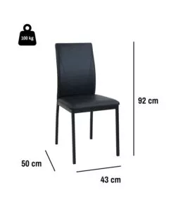 SET PRANZO BELLAHOME "MINORCA" NERO CON TAVOLO ESTENSIBILE IN VETRO 4 SEDUTE