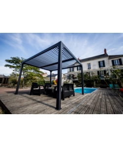 GAZEBO PERGOLA BIOCLIMATICA AUTOPORTANTE DA ESTERNO IN ALLUMINIO 3,6x3 M