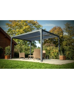 GAZEBO PERGOLA BIOCLIMATICA AUTOPORTANTE DA ESTERNO IN ALLUMINIO 3,6x3 M