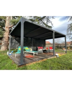 GAZEBO PERGOLA BIOCLIMATICA AUTOPORTANTE DA ESTERNO IN ALLUMINIO 5,98x3,60M