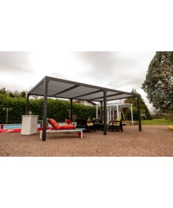GAZEBO PERGOLA BIOCLIMATICA AUTOPORTANTE DA ESTERNO IN ALLUMINIO 5,98x3,60M