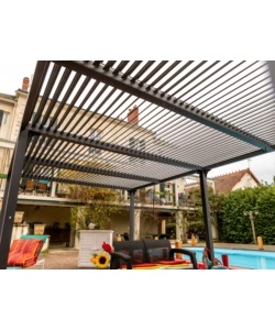 GAZEBO PERGOLA BIOCLIMATICA AUTOPORTANTE DA ESTERNO IN ALLUMINIO 5,98x3,60M