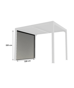 TENDA ACCESSORIA CON BINARIO PER PERGOLA BIOCLIMATICA DA ESTERNO "PER2430BI", 220X220 CM