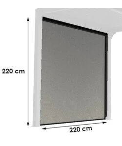 TENDA ACCESSORIA CON BINARIO PER PERGOLA BIOCLIMATICA DA ESTERNO "PER2430BI", 220X220 CM