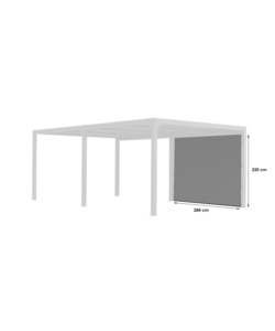 TENDA ACCESSORIA CON BINARIO PER PERGOLA BIOCLIMATICA DA ESTERNO "PER3660BI", 284X220 CM