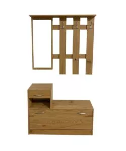 Mobile da ingresso effetto quercia 100x25x180 cm