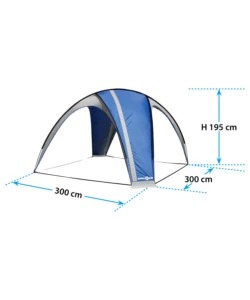 GAZEBO DA CAMPEGGIO BRUNNER "PAGODA" BLU 3X3 M