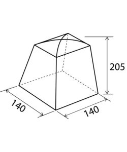 TENDA DA CAMPEGGIO BRUNNER "SANITY" 140X140X205 CM