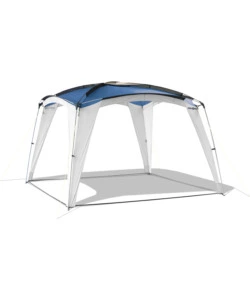 GAZEBO DA CAMPEGGIO BRUNNER "MEDUSA II" IN ACCIAIO E FIBERGLASS BLU 3X3 M