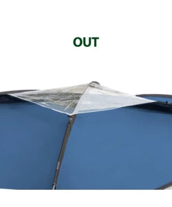 GAZEBO DA CAMPEGGIO BRUNNER "MEDUSA II" IN ACCIAIO E FIBERGLASS BLU 3X3 M