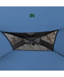 GAZEBO DA CAMPEGGIO BRUNNER "MEDUSA II" IN ACCIAIO E FIBERGLASS BLU 3X3 M
