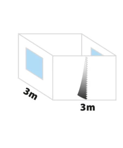 SET 4 PARETI LATERALI PER GAZEBO DA CAMPEGGIO "ZEBO ENJOY 2.0 E ZEBÒ ENJOY PRO" IN POLIESTERE BIANCO 3X3 M